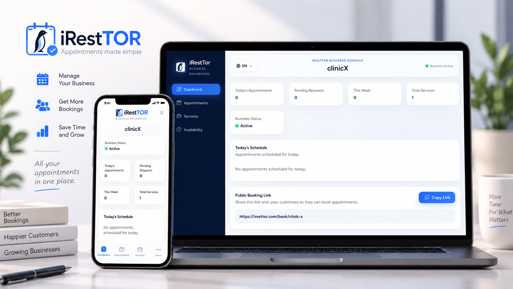 iRestTOR - Appointment Booking System
